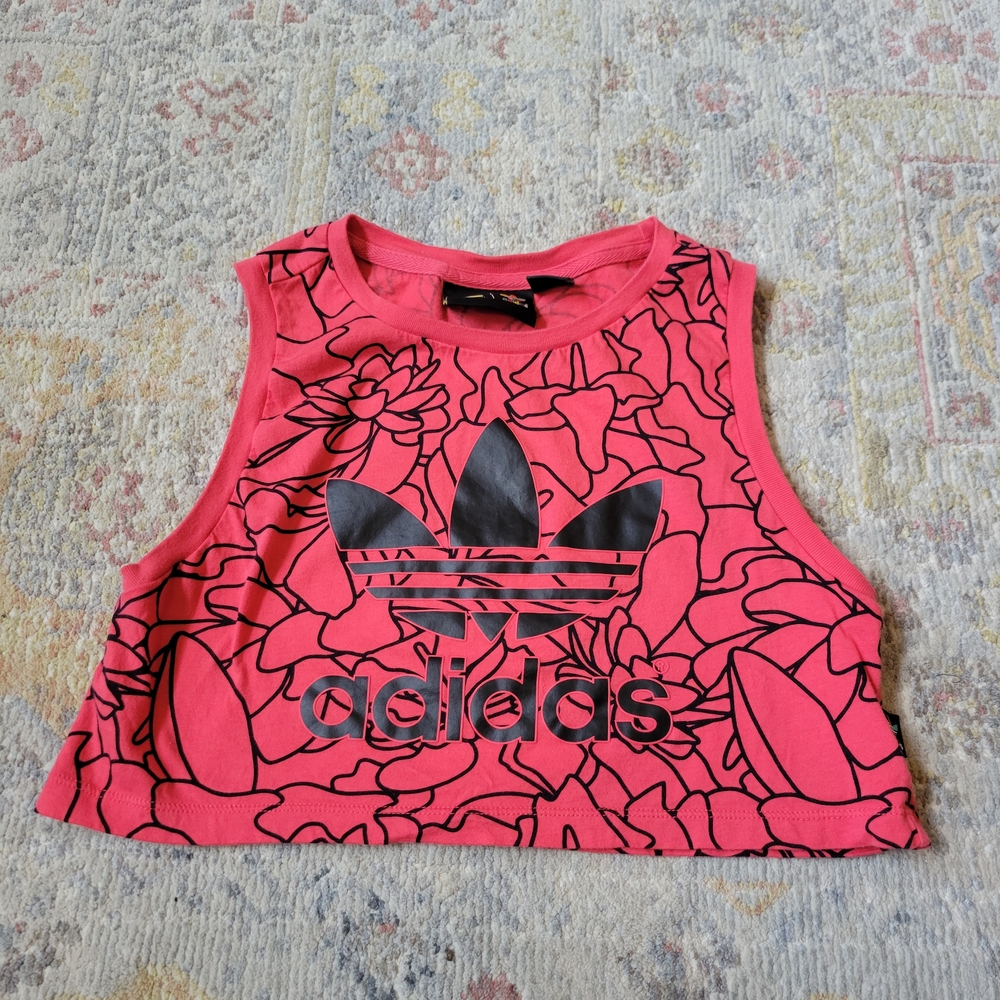 Adidas originals X Pharrell Williams Dear Baes Cropped Tank top Size Small - Picture 2 of 13
